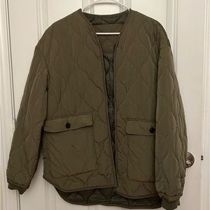 Zara Green Liner Army Jacket